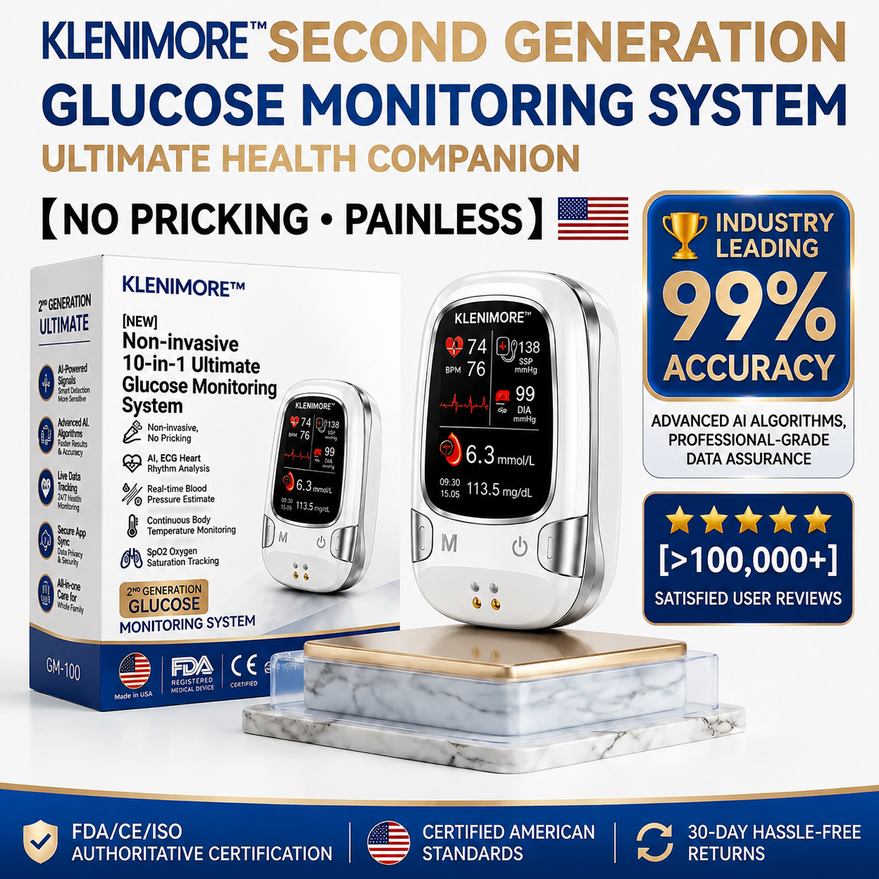 🔥Final 3 Hours: 70% OFF🏆Develops Newly Launched Non-Invasive Smart Blood Glucose Monitor✅TGA Approved